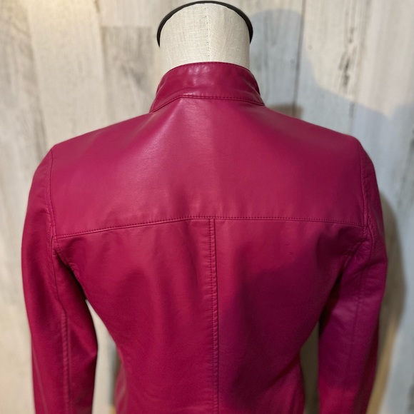 Sunset brand pink faux leather jacket size S - Picture 4 of 4